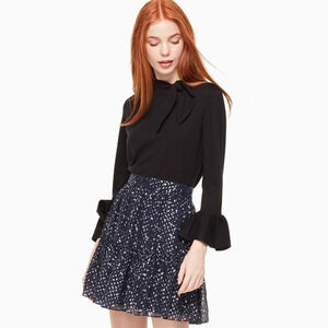 Kate Spade Night Sky Lurex Dot Skirt Size 14